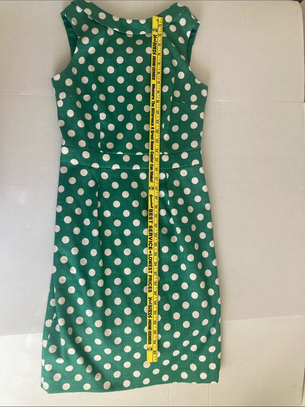 Boden Green and White Polka Dot Midi Dress Size 8L - Picture 15 of 15